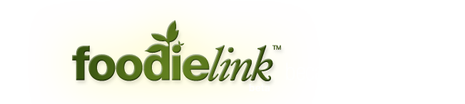 Foodie Link logo with leaf graphic and yellow background, sponsor of recipe contest featured on Beer Sessions Radio, 2010