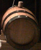 Wooden cask barrel for cask ale beer, September 2010